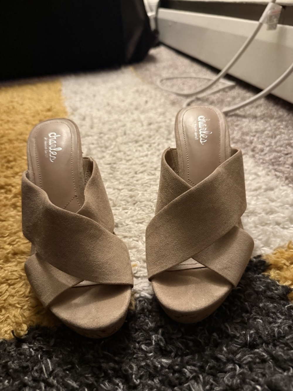 Charles David Tan Women's Wedge Sandal Size 7M